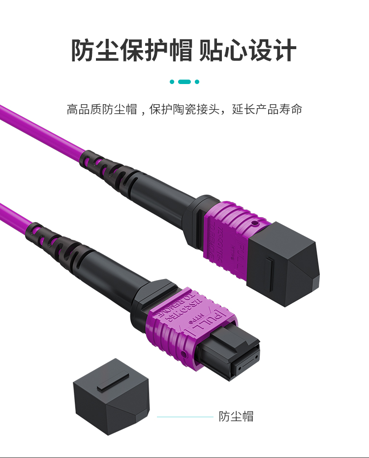 多模万兆MTP-MTP12芯OM4光纤跳线 40/100G光模块用集束光纤线跳纤_http://www.haile-cn.com.cn_布线产品_第4张