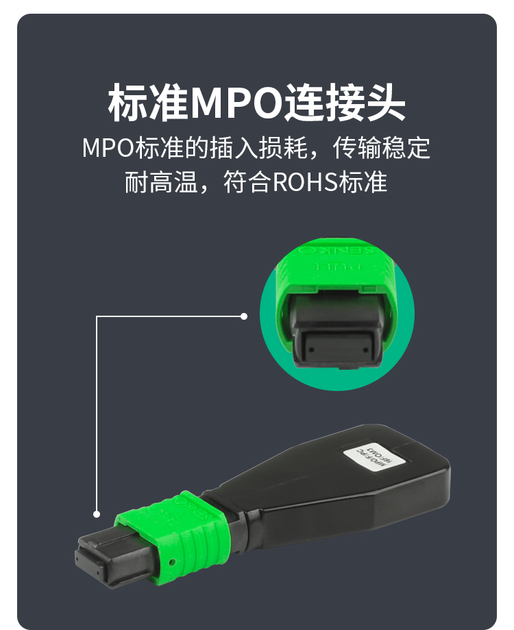 MPO/MTP回路器12芯 单模光纤自环头环形器 40G/100G模块用_http://www.haile-cn.com.cn_布线产品_第4张