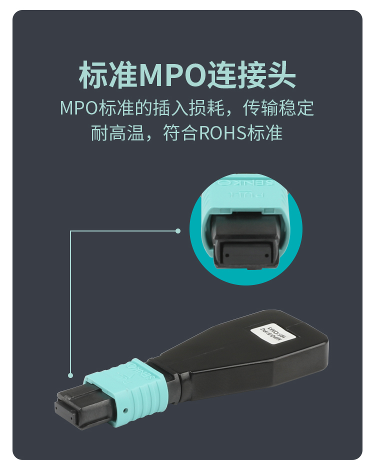 MPO/MTP回路器12芯 OM3光纤自环头环形器 40G/100G模块用_http://www.haile-cn.com.cn_数据中心_第4张