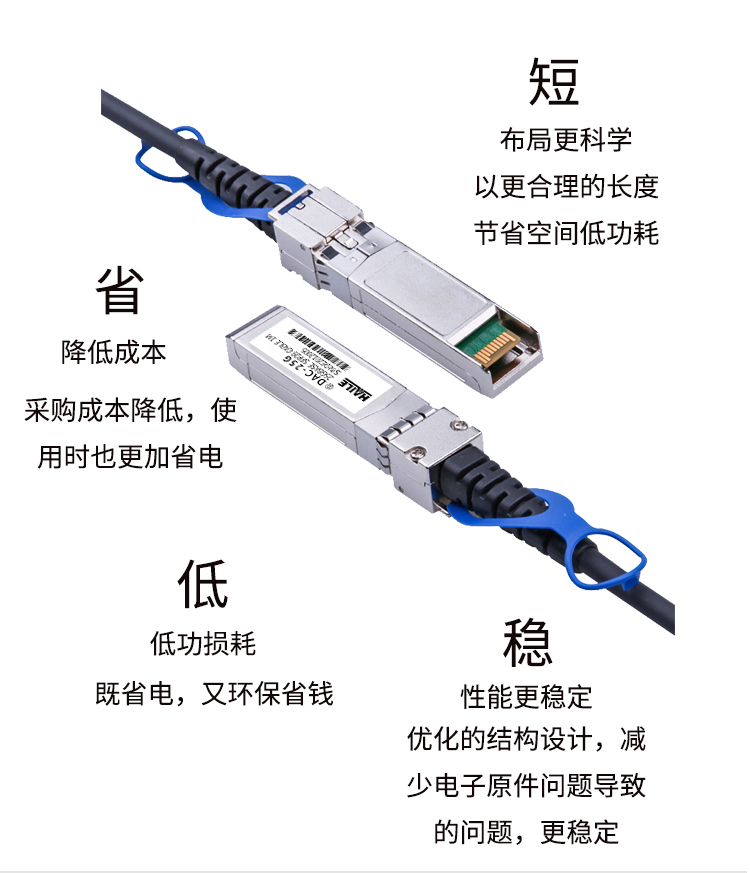 铜缆SFP28 DAC堆叠线 万兆25G高速线缆 通用华为 H3C 思科 曙光 浪潮等_http://www.haile-cn.com.cn_布线产品_第5张