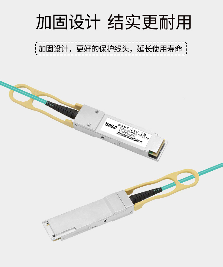 SFP28+AOC光纤堆叠线 万兆25G有源直连光缆 通用华为 H3C 思科 曙光 浪潮等_http://www.haile-cn.com.cn_布线产品_第2张