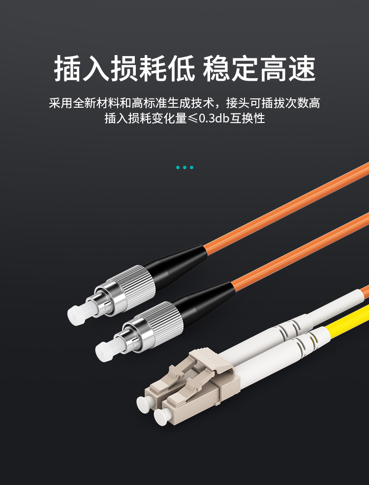 电信级光纤跳线双芯多模千兆LC-FC 50/125跳纤_http://www.haile-cn.com.cn_布线产品_第3张