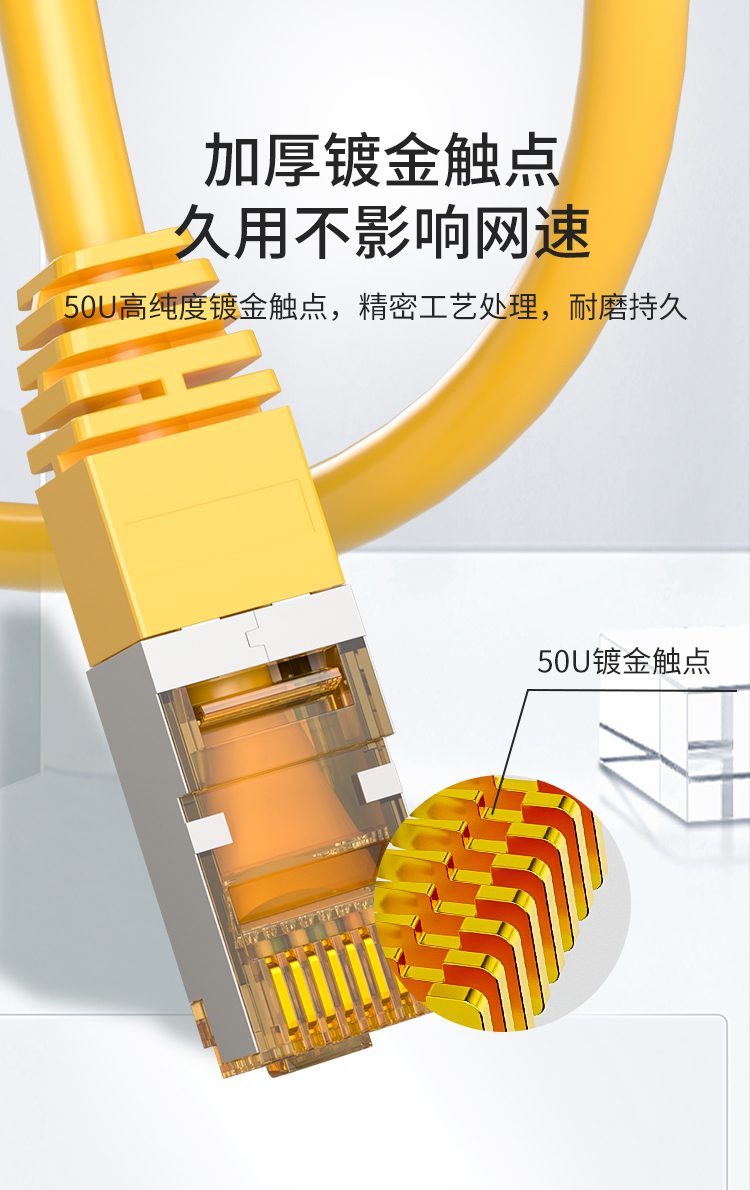 HAILE海乐内外网屏蔽网络跳线 黄色_http://www.haile-cn.com.cn_专网屏蔽产品_第4张