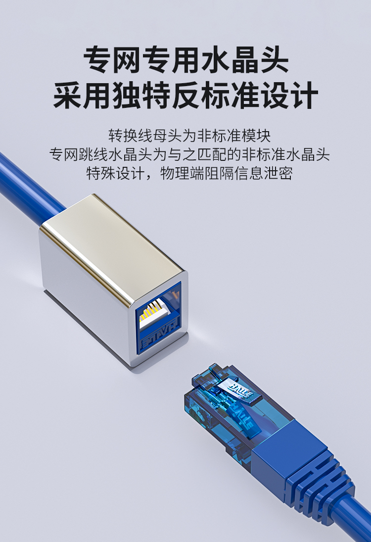 HAILE海乐内外网专网非屏蔽水晶头1个（蓝色专网跳线用）HT-900F_http://www.haile-cn.com.cn_专网非屏蔽产品_第5张